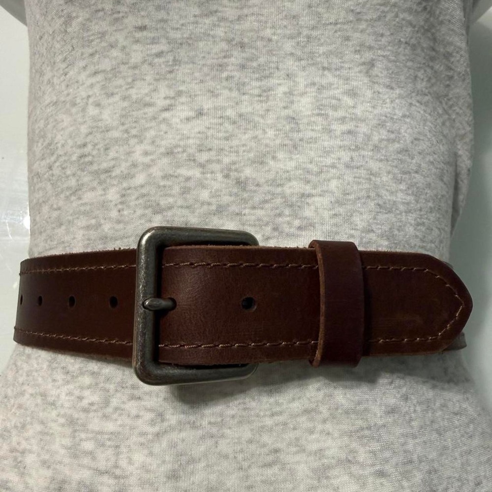American Eagle Brown Full Grain Leather Belt Men's Casual Size 34